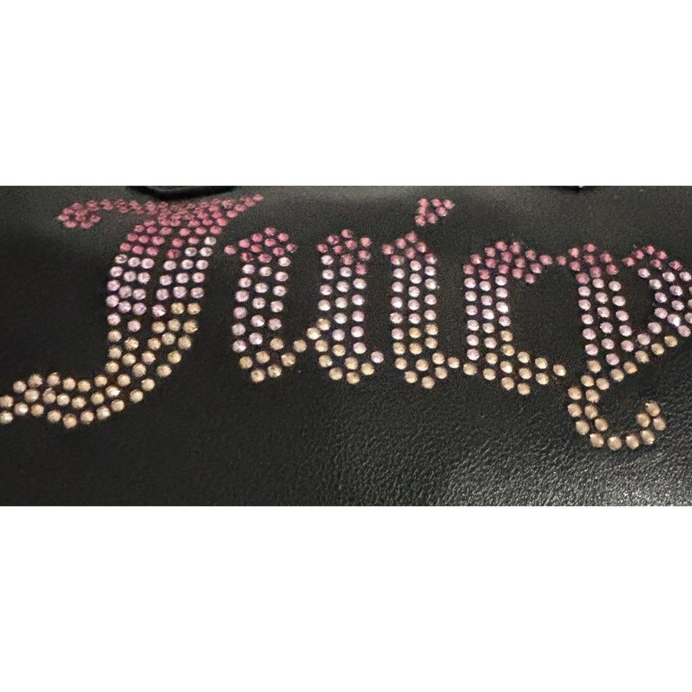 Juicy Couture Satchel Bag Liquorice Ombre Crystal Logo Gemstones Viral Y2K Bling - Picture 2 of 8
